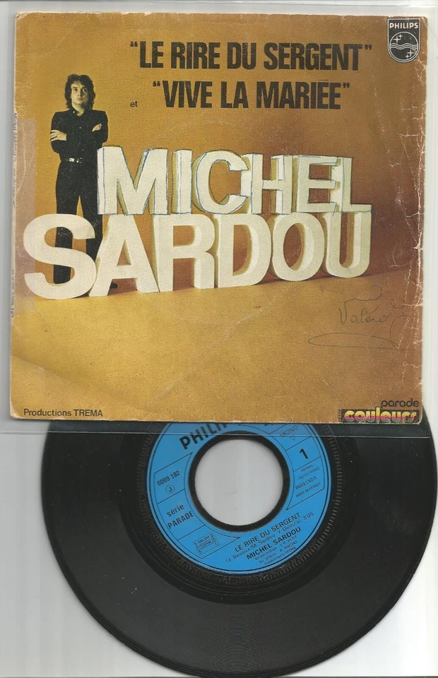 MICHEL  SARDOU    LE RIRE DU SERGENT  VIVE LA MARIEE  BON ETAT   TRACES DU TEMPS - Photo 1/1