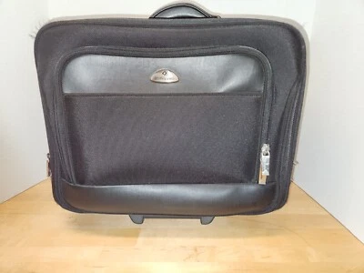 Samsonite Black Rolling Carry-on Luggage Bag 17” Wide 15” Tall Computer w/lock - Image 1 of 4