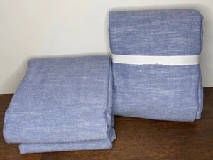 Pottery Barn Kids 54x120" Evelyn Linen Grommet Blackout Curtains (2), Chambray- - Picture 1 of 2