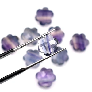 Natural 10mm fluorite carving quartz crystal Loose Gemstone Reiki Healing Gift - Picture 1 of 6