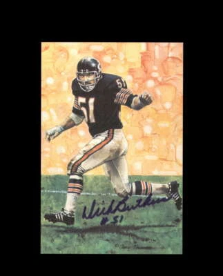 Dick Butkus PSA DNA Signed Bears Goal Line Art Card GLAC Autograph - Image 1 of 2