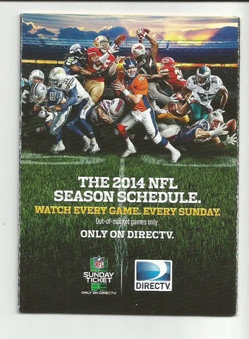2014 Sunday Ticket DIRECTV Pocket NFL Season Schedule - REDUCED!!! Cover