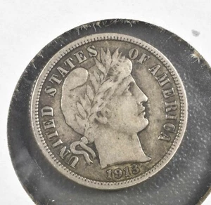 Moneda de diez centavos de peluquero AU+ 1913 PLATEADA - Imagen 1 de 2