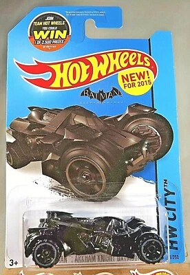2015 Hot Wheels #61 HW City BATMAN: ARKHAM KNIGHT BATMOBILE Black w/Black OROH6 - Image 1 of 4