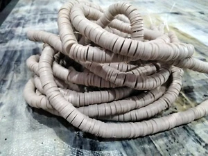 Hmade Polymer Clay Heishi Bead, Beige, 6x1mm Approx 390 pcs - Picture 1 of 2