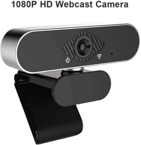 Castries 1080P Webcam with Microphone, HD PC Webcam Laptop Plug and Play USB Web - Afbeelding 1 van 7