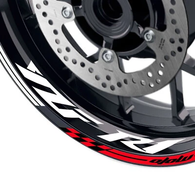 KIT DE PEGATINAS CALCOMANÍAS DE LLANTA ROJAS AA01 17 PULGADAS para Yamaha YZF R1 15 16 17 18 19 20 21 Foto 1 de 4