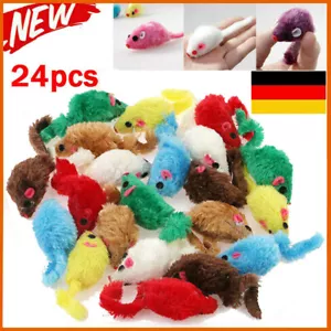24 Rasselmäuse - Fellmäuse Katzenspielzeug - Maus - Mäuse - Spielzeug - Katze-DE - Bild 1 von 13