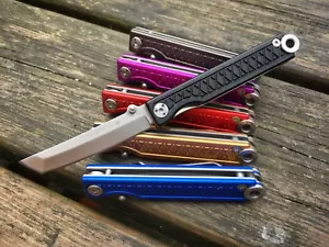 StatGear Pocket Samurai Aluminum Folding Knife - Keychain Keyring Higonokami EDC - Foto 1 di 18