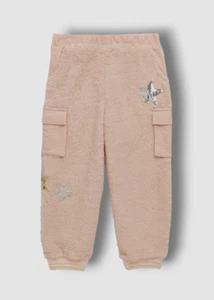 $68 Hannah Banana Kid's Girls Pink Faux-Sherpa Star Jogger Pants Size 5 - Picture 1 of 3
