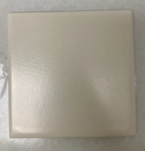 4 1/4" x 4 1/4" Matte White Ceramic Tile Wall Remodel Sample Piece Huntington - Picture 1 of 3