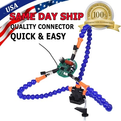 CUSTOM-SIGN Third Hand Soldering Solder Iron Stand Holder Magnifier Helping Station Tools