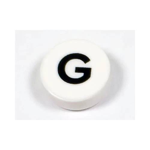 LEGO Stadt Zubehör Alphabet Großbuchstabe Buchstabe“ G ” Stein Rund 1 x 1 (S) - Bild 1 von 1