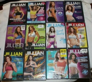 NEW 12 Jillian Michaels workout DVD lot killer cardio abs kickbox yoga inferno - Imagen 1 de 6