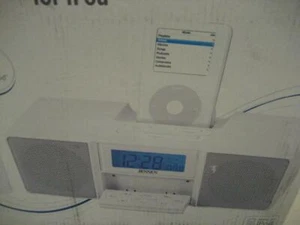 Jensen Spectra JIMS-110-W Docking Digital Music System Alarm Clock 4 iPod White - Picture 1 of 1