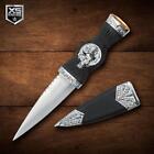 7" Celtic Scottish Small Dirk Knife Fantasy Collectible Dagger W/ Scabbard Black