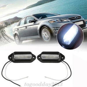 2x LED Kennzeichenleuchte Beleuchtung Nummernschild Anhänger Universal Rücklicht - Picture 1 of 14