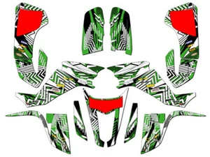All Years KFX 400 MAYHEM Green Senge Graphics Kit Compatible with Kawasaki - Picture 1 of 7