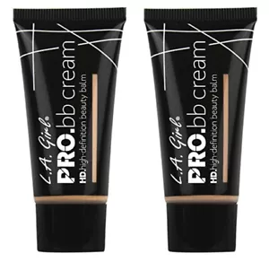 2-Pack New L.A. Girl Pro BB Cream HD High Definition 941 Fair 942 Light (Sealed) - Picture 1 of 1