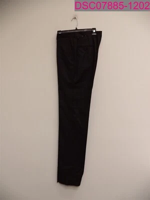 Traje Pantalones de vestir Elite negros lisos calce moderno para hombre talla 34 X 37" sin dobladillo Foto 1 de 3