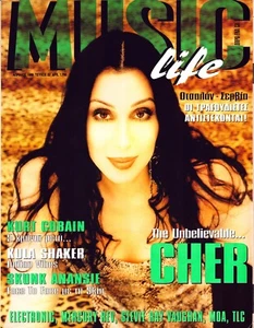CHER on Cover 1999 Vintage Greek Magazine Music Life!! - Foto 1 di 1