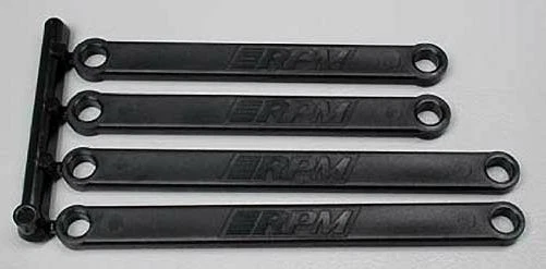 RPM TRAXXAS BLACK HEAVY DUTY CAMBER LINKS 2WD STAMPEDE RUSTLER  BIGFOOT 2X4 1/10 - Image 1 of 1