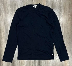 Camiseta para hombre James Perse manga larga cuello redondo azul oscuro profundo MLJ3351 - Imagen 1 de 3