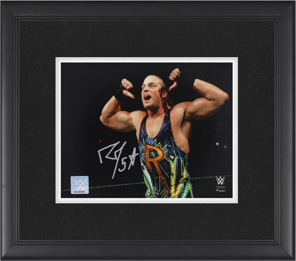 Rob Van Dam WWE Framed Autographed 8" x 10" Thumb Pointing Pose Photograph - Image 1 of 1