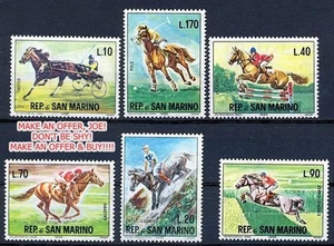 San Marino 1966 EQUESTRIAN SPORTS ** neuf unmounted HORSES, ANIMALS - Picture 1 of 1
