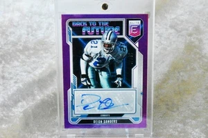 2025 Donruss Elite Deion Sanders Purple Back to the Future AUTO 🔥/49 Cowboys - Bild 1 von 3