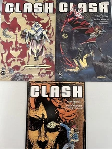 CLASH.  BOOKS 1-3. (3 ISSUE 1991 FULL SET LOT). DC COMICS. - Picture 1 of 10