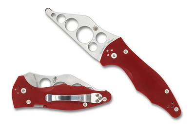 Spyderco Knives Yojimbo 2 Trainer Blunt Edge Red G-10 C85TR2 Pocket Knife - Image 1 of 4