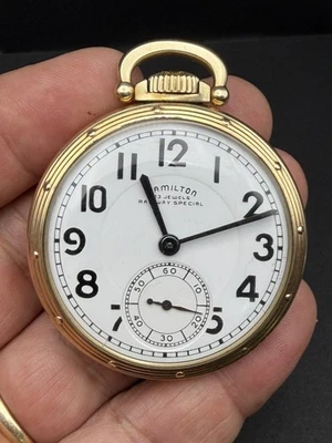 Gorgeous Hamilton 950B Railway Special, 16s, 23 Jewels Pocket Watch. 1952 - Image 1 of 4