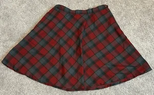 Vintage Aeropostale Damen rot und grün karierter Rock Größe 6 - Bild 1 von 8