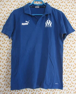 Polo Olympique Marseille Football coton OM Puma shirt Adidas Bleu Homme - S - Picture 1 of 9