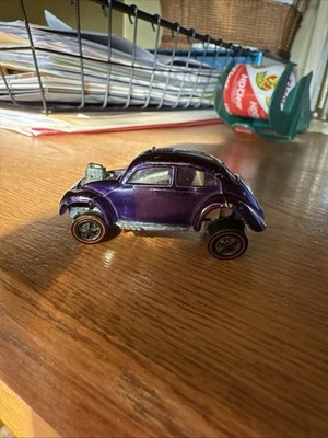 Hot Wheels Redline Custom Volkswagen 1967 Purple USA VW Bug Sunroof All Original - Image 1 of 4