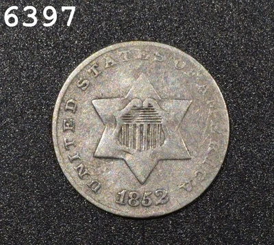 1852 Three-Cent Piece (Trime) "Fine" *Free S/H After 1st Item* - Image 1 of 2