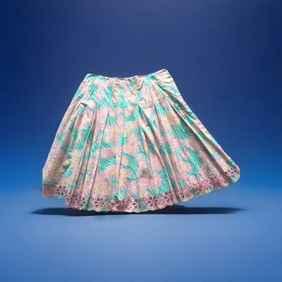 Falda Lilly Pulitzer Colorida Plisada Hasta la Rodilla, Multi Margarita Ojales XL Forrada Foto 1 de 4