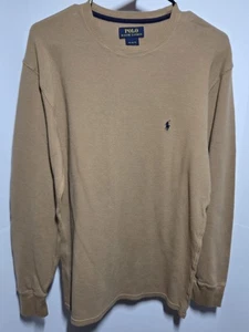Polo Ralph Lauren Herren L/S Waffelstrick Rundhals hellbraun Gr. XL - Bild 1 von 4