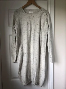 Seraphine Cream Cotton Blend Maternity & Nursing Jumper Dress, lightly used - Picture 1 of 4