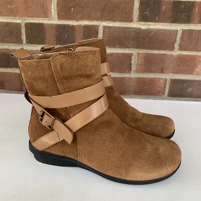 ARRAY Mujeres Brandy Cuero Botines Moda Gamuza Tostada EE. UU. 6,5 M Foto 1 de 4