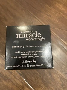 Philosophy Ultimate Miracle Worker Night - 1.7 oz Cream Serum 0.34 oz / 10mL NEW - Picture 1 of 3