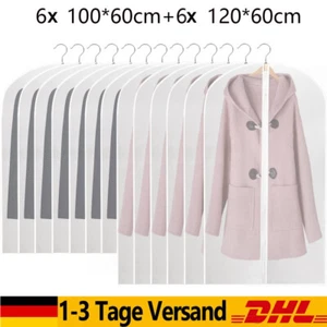 12 Stück Kleidersack Anzug Lange 60 x 120/100cm Rand Transparent Kleidersäcke - Bild 1 von 13
