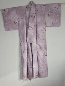 Japanese Kimono ~Pale Lavender Floral~ US Seller/Fast Shipping! - Picture 1 of 6