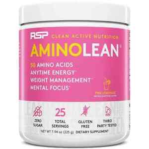 RSP Nutrition AminoLean Pre Workout Powder W BCAAs,Amino Acid Energy Lean Muscle