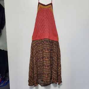 NWT American Rag Crochet Halter Top Sun Dress Floral Size Small Boho Hipster