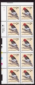 Scott #3032 Red-headed Woodpecker Plate Block of 10 Stamps - MNH - Picture 1 of 1