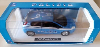Modellino Fiat Grande Punto Polizia   NewRay 1:24  Die-Cast Metall - Immagine 1 di 4