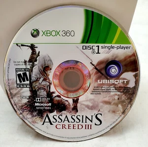 Assassin's Creed III Single player Disc Microsoft Xbox 360 Game Disc Only - Imagen 1 de 1
