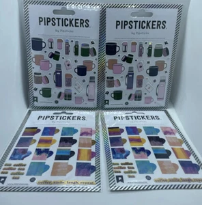 NEW Pipstickers Keeping Warm & Love Your Mug Bundle 2X Each (4 Total) Free Ship - Picture 1 of 6